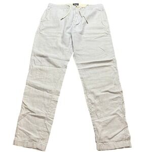 Scotch and Soda Linen Blend Drawstring Mens Pants Light Blue Chino Size 32 x 32